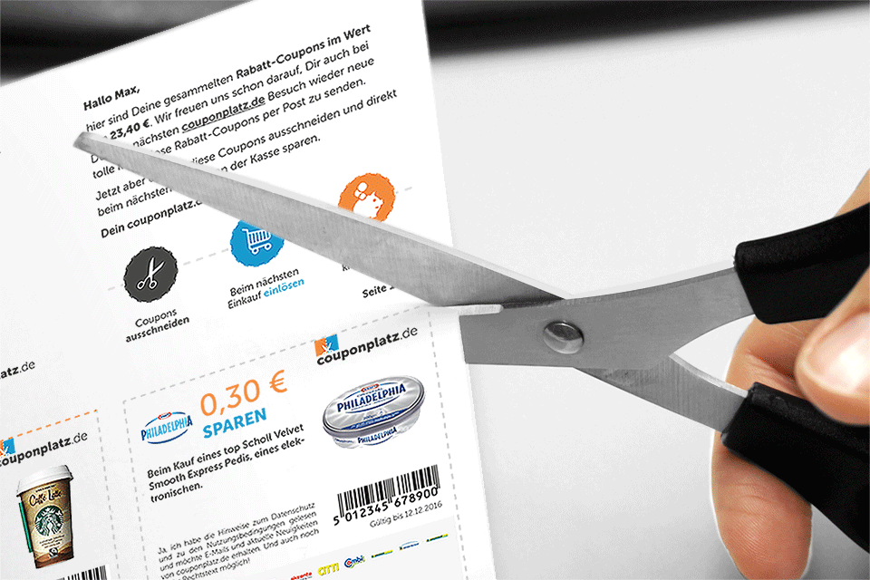 Coupons ausschneiden Coupons ausschneiden